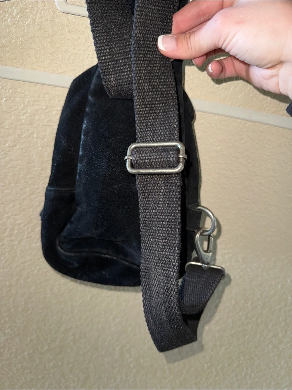 Free People Black Suede Crossbody Sling Bag - Picture 3 of 8